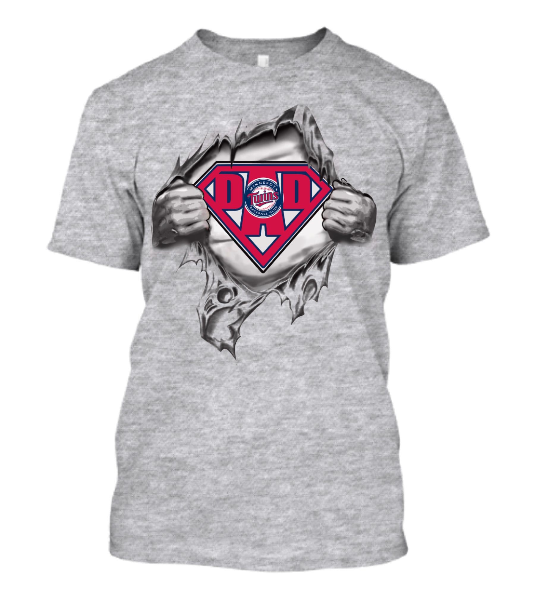 Minnesota Twins Dad Superhero T-Shirt