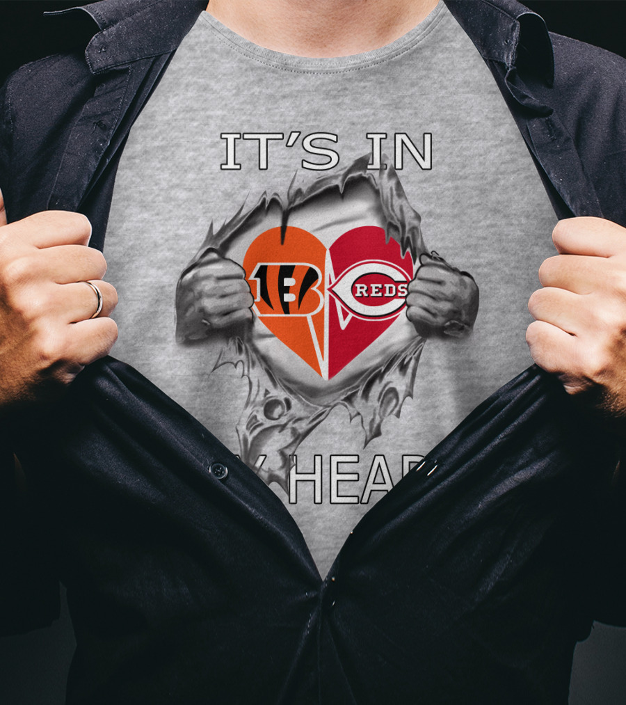 It's IN My Heart Bengals Reds T-Shirt