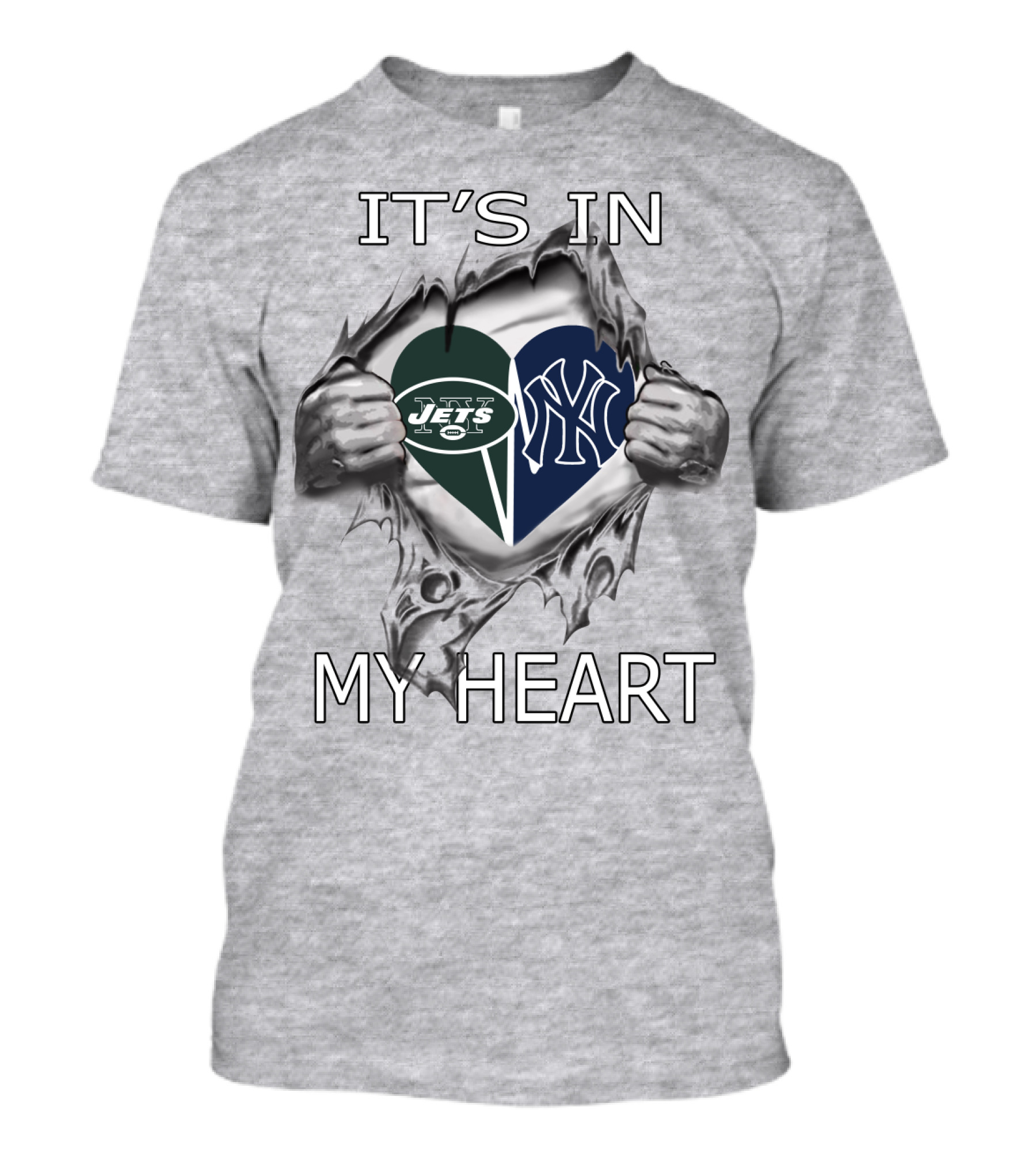 It's In My Heart Jets Yankees T-Shirt
