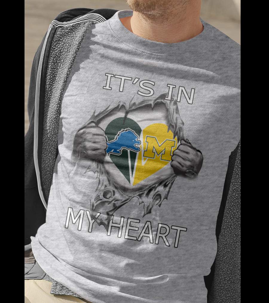 Lions Michigan It's In My Heart T-Shirt