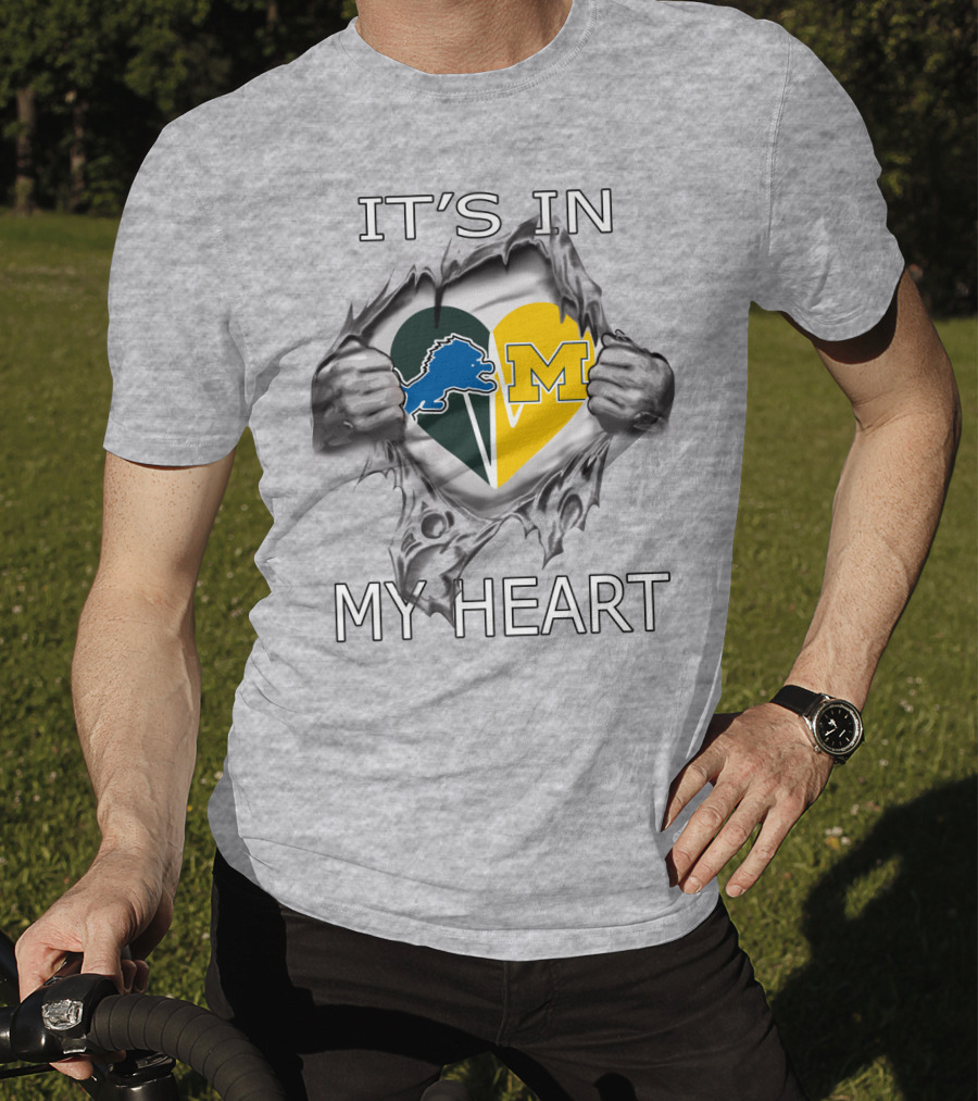 Lions Michigan It's In My Heart T-Shirt