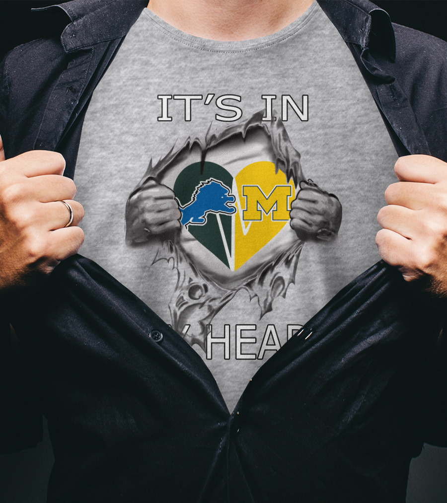 Lions Michigan It's In My Heart T-Shirt