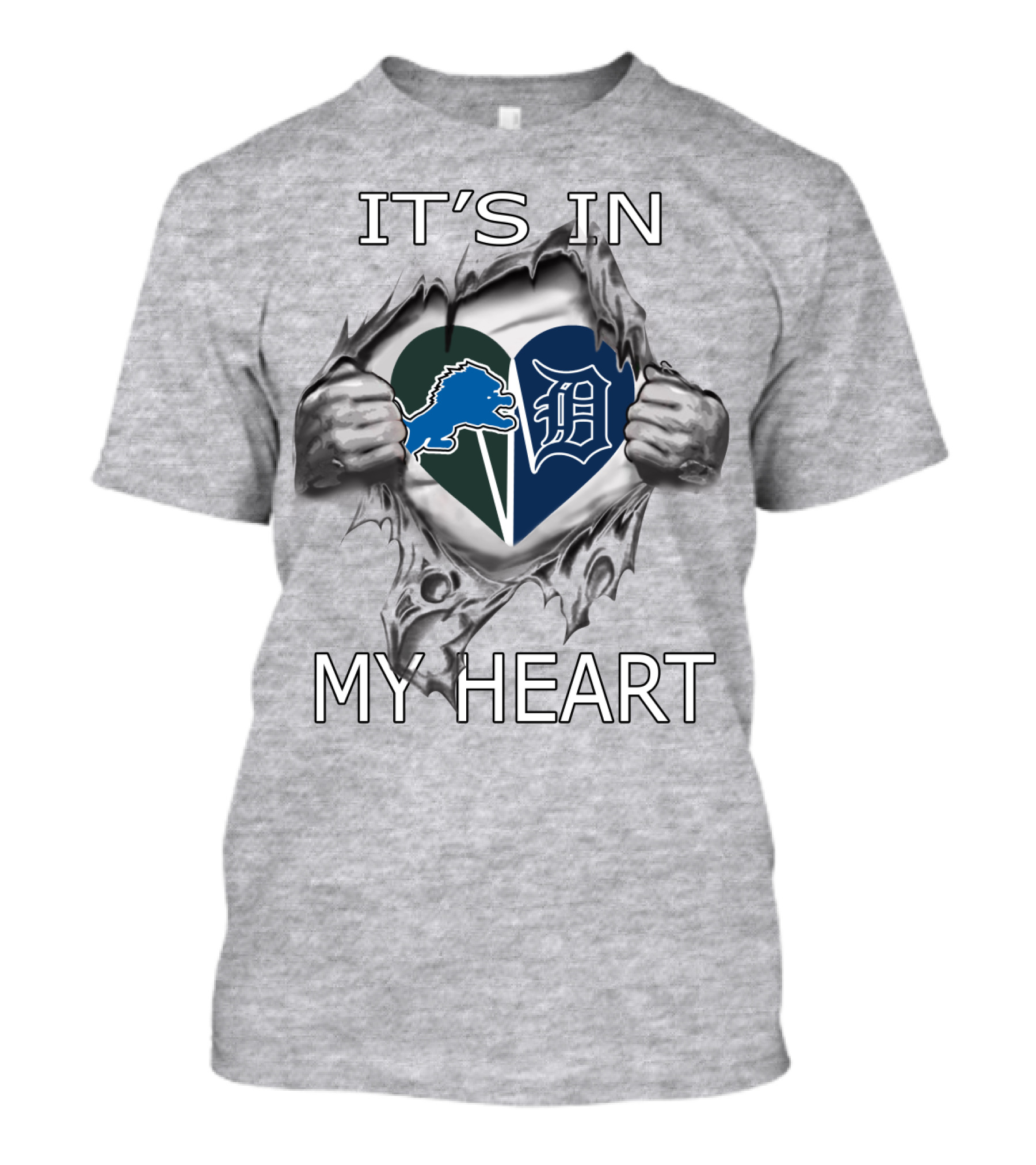 Detroit Lions Tigers It's In My Heart T-Shirt