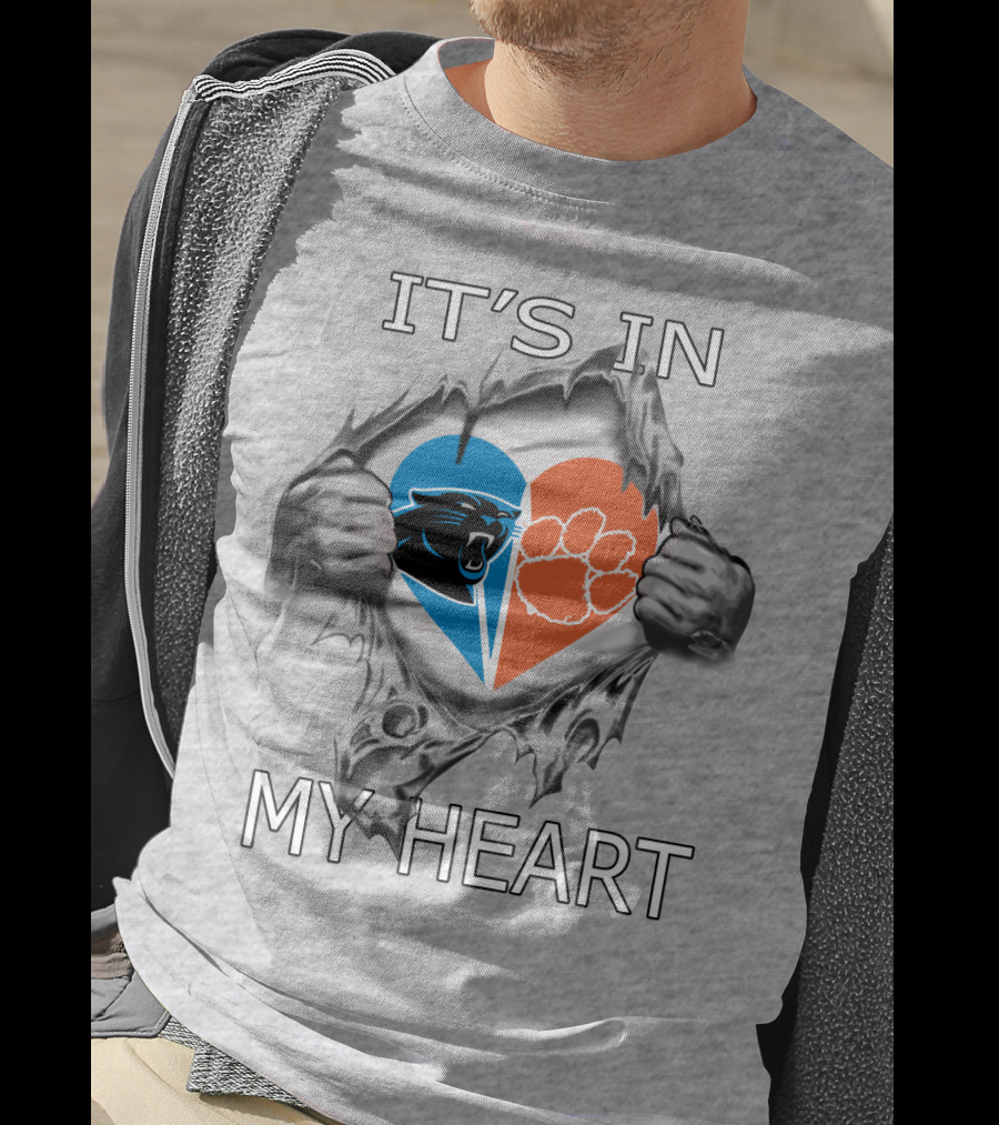IT'S IN MY HEART Panthers Clemson Tigers T-Shirt
