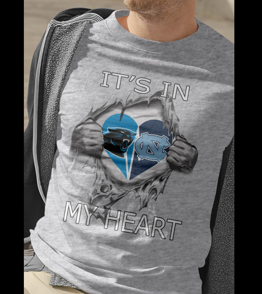 Panthers Tar Heels It's In My Heart T-Shirt
