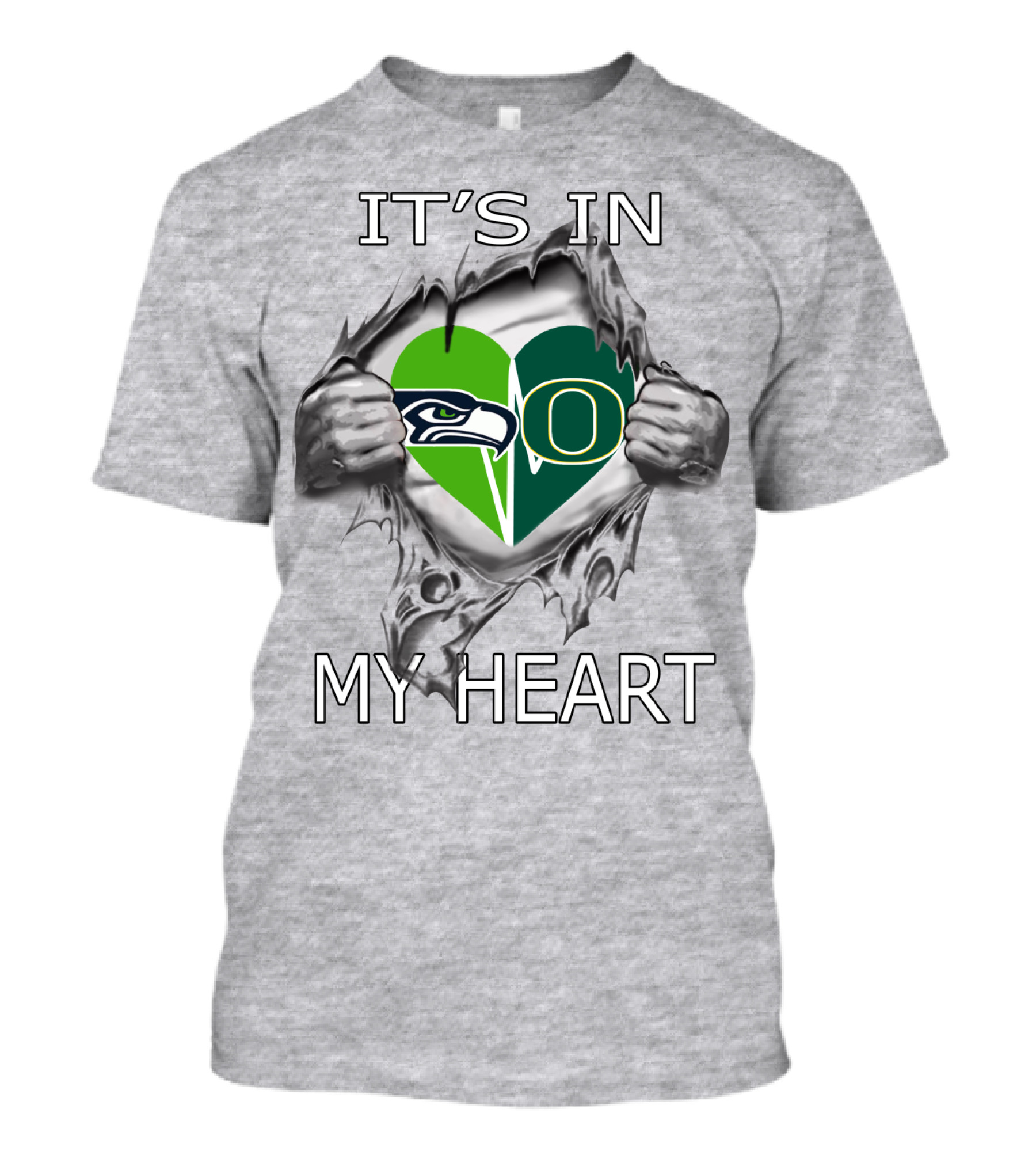 Seahawks Oregon Heart It's In My Heart T-Shirt