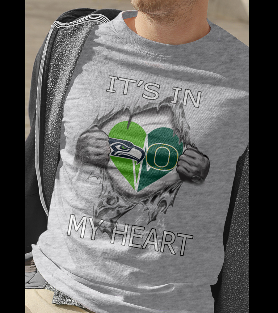 Seahawks Oregon Heart It's In My Heart T-Shirt