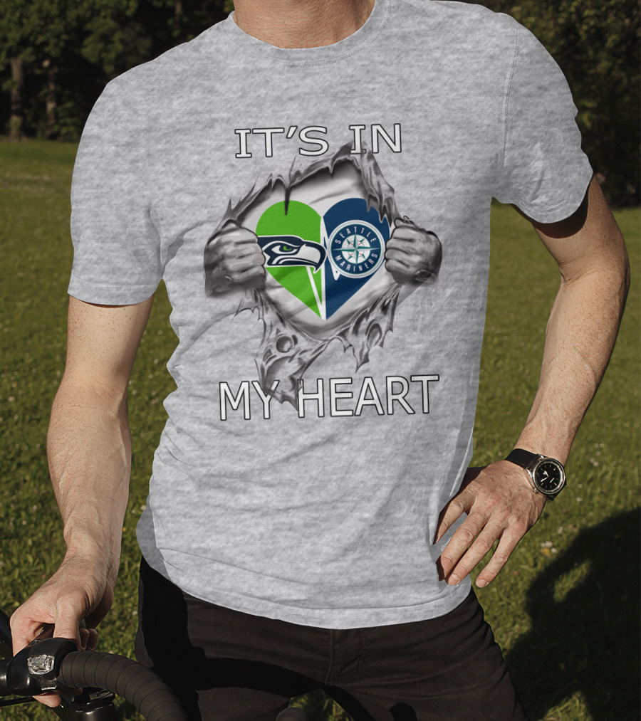 Seahawks Mariners It's In My Heart T-Shirt