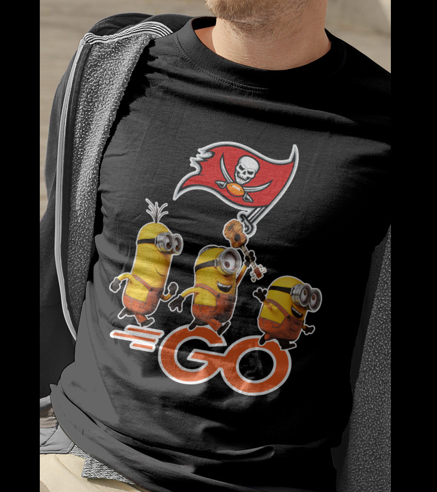 Buccaneers Minions GO Flag Football Skulls T-Shirt