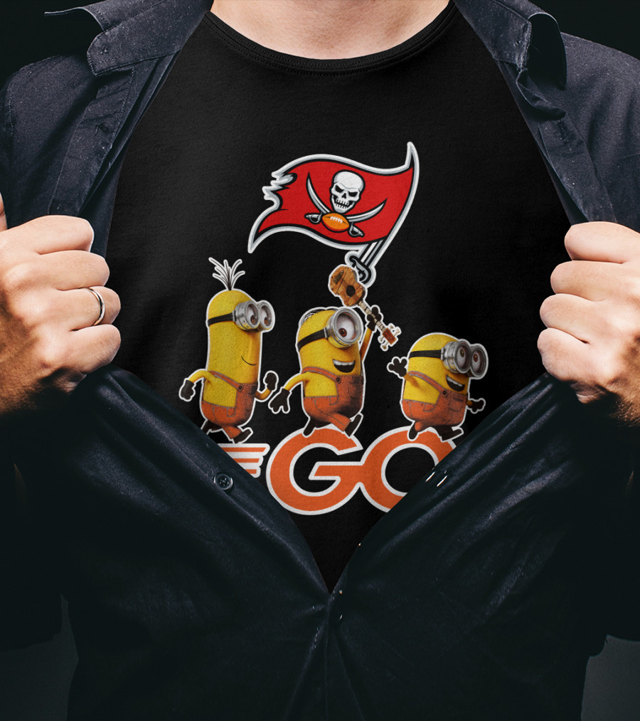 Buccaneers Minions GO Flag Football Skulls T-Shirt