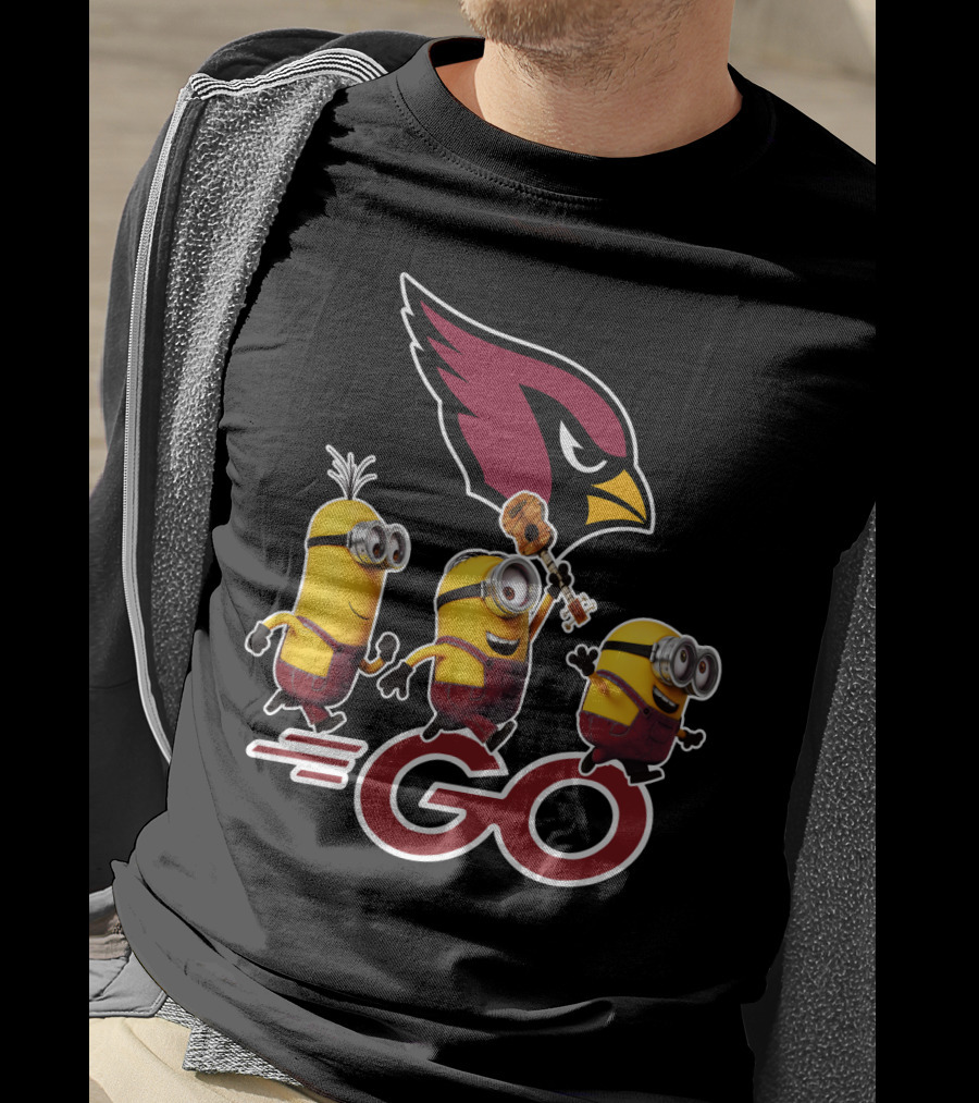Cardinals Minions Go Football Fan Fun T-Shirt