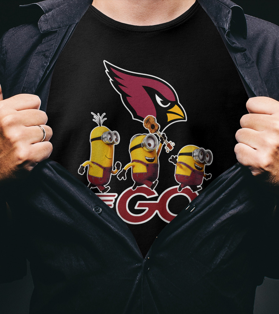 Cardinals Minions Go Football Fan Fun T-Shirt