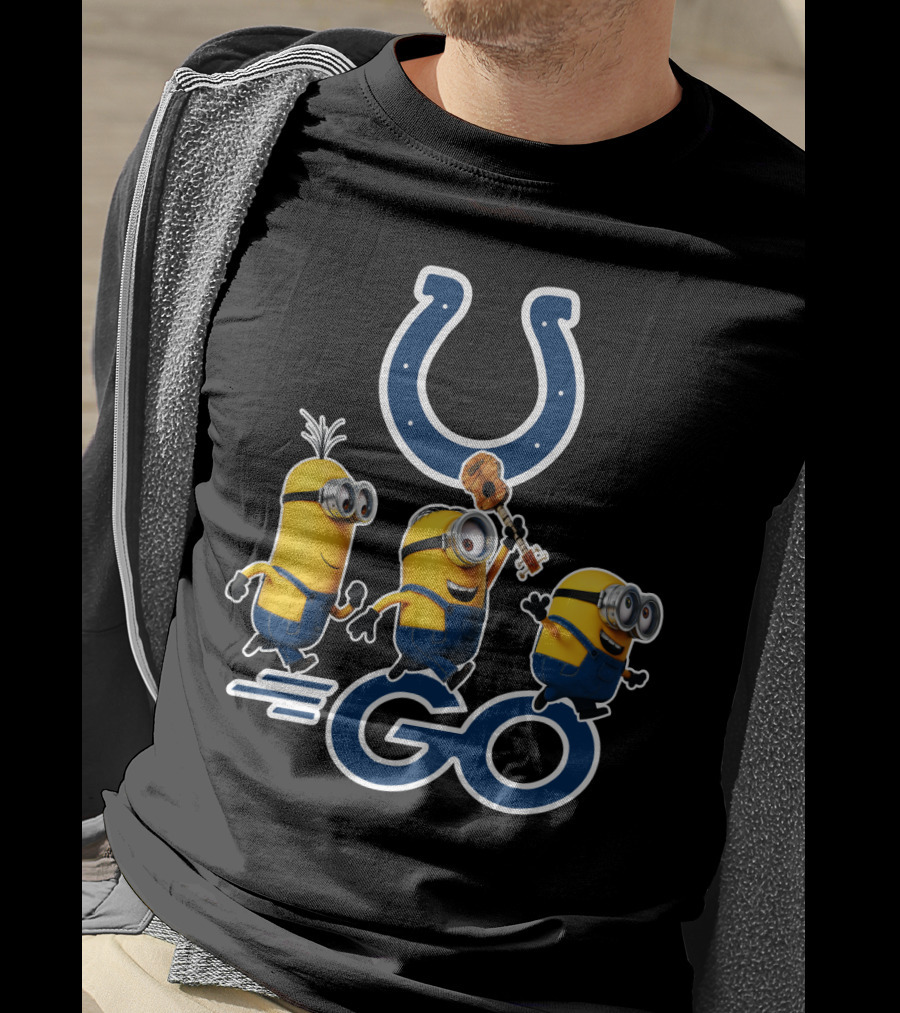 Minions Go Colts Football Fan Fun T-Shirt