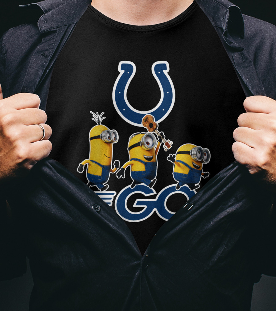 Minions Go Colts Football Fan Fun T-Shirt