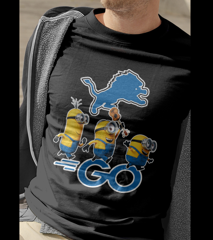 Detroit Lions Minions Go T-Shirt