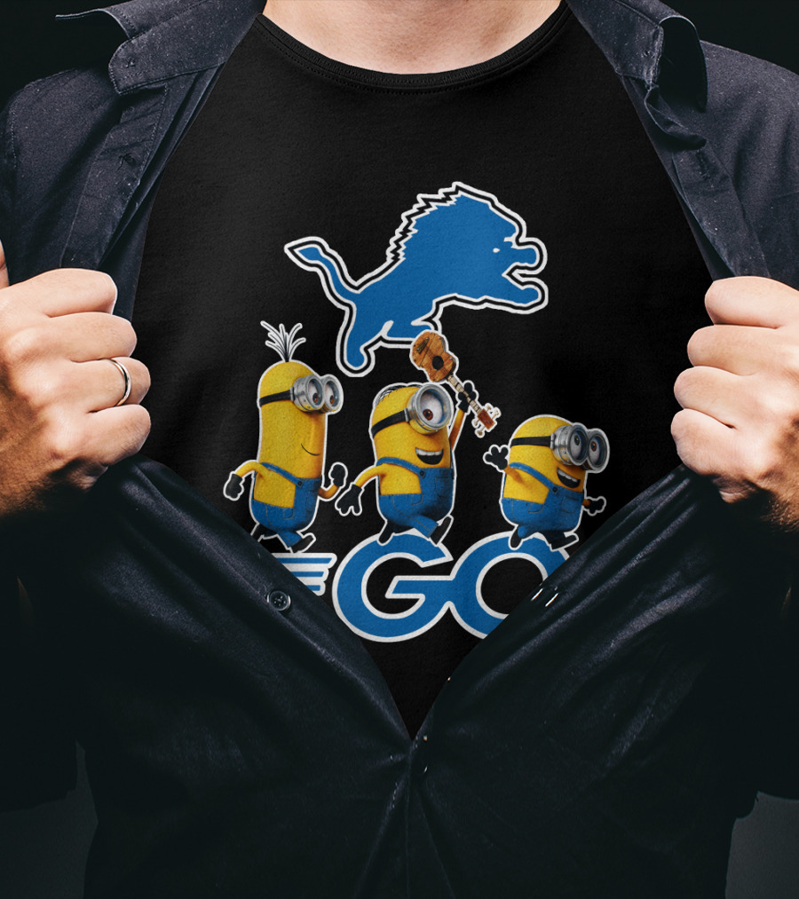 Detroit Lions Minions Go T-Shirt
