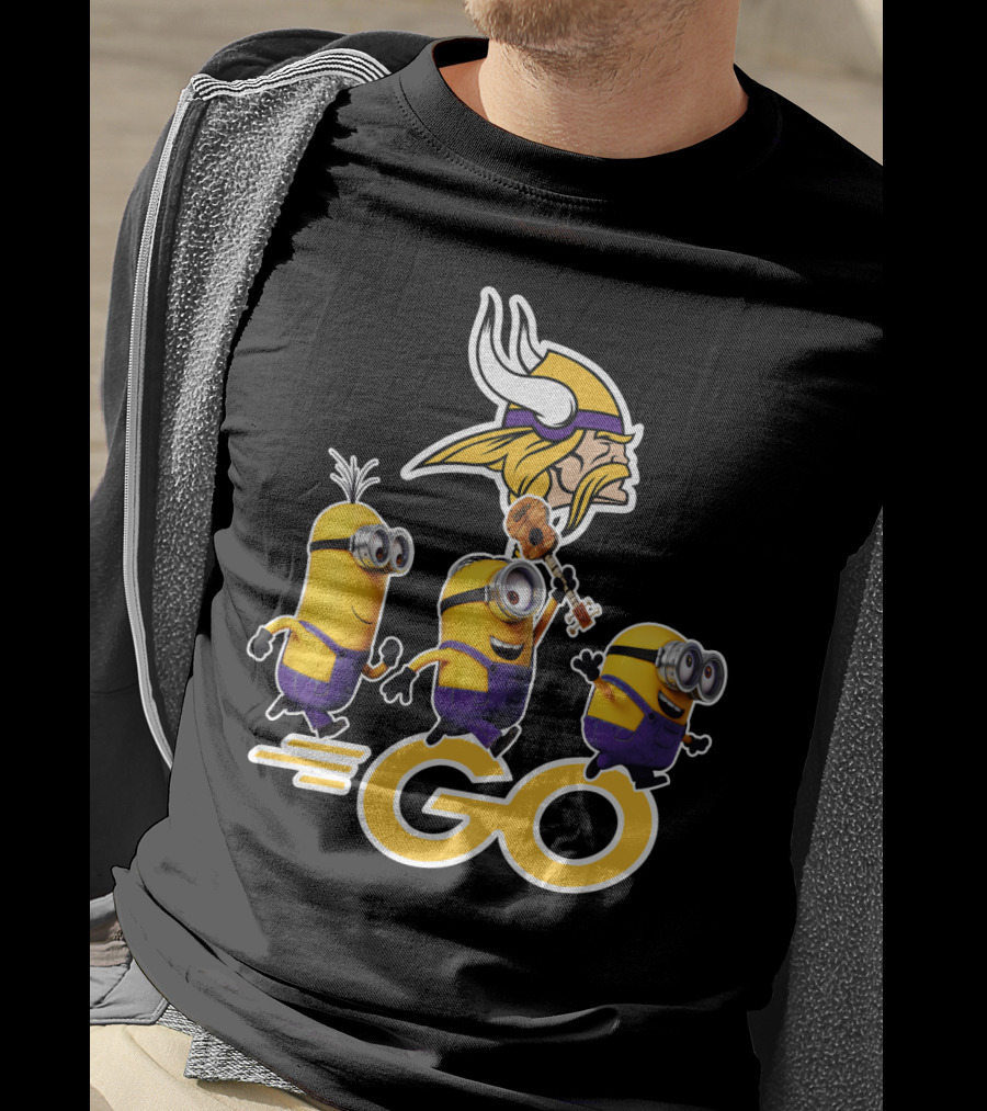 Minions Go Vikings Football Fan T-Shirt