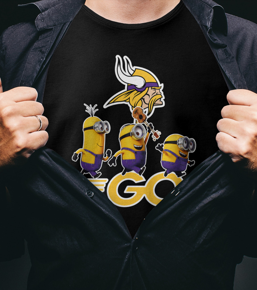 Minions Go Vikings Football Fan T-Shirt