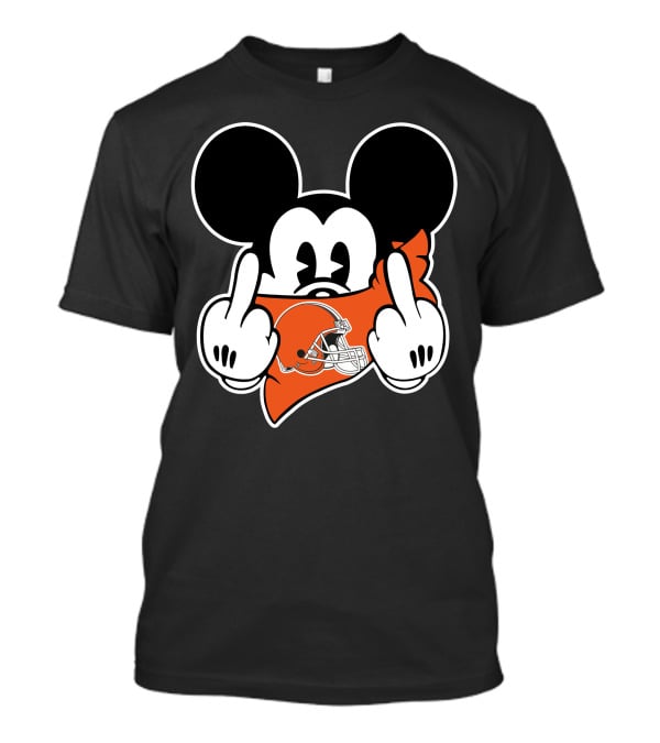 Browns Mickey Cleveland Football Fan Attitude T-Shirt