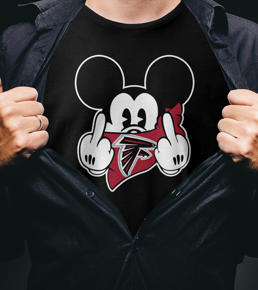 Falcons Mickey Middle Finger T-Shirt