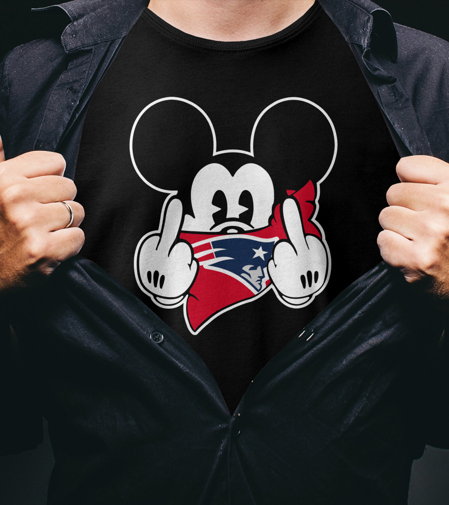 Patriots Mickey Offensive Gesture T-Shirt