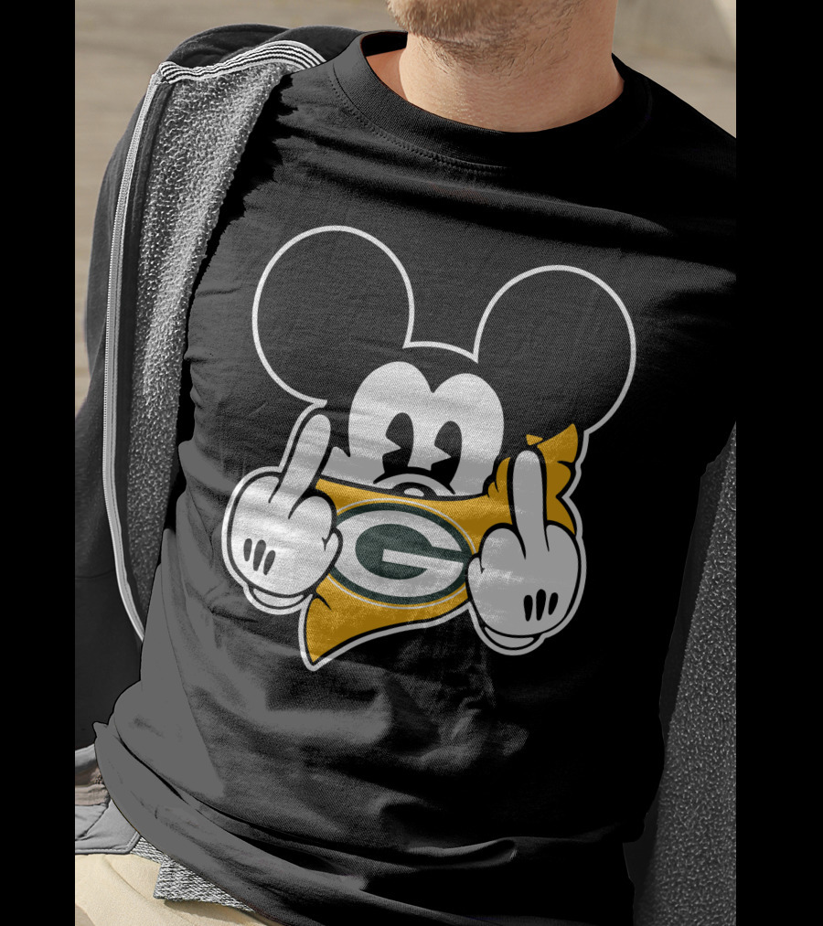 Mickey Mouse Packers Logo Gesture T-Shirt