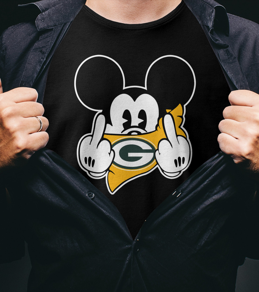 Mickey Mouse Packers Logo Gesture T-Shirt