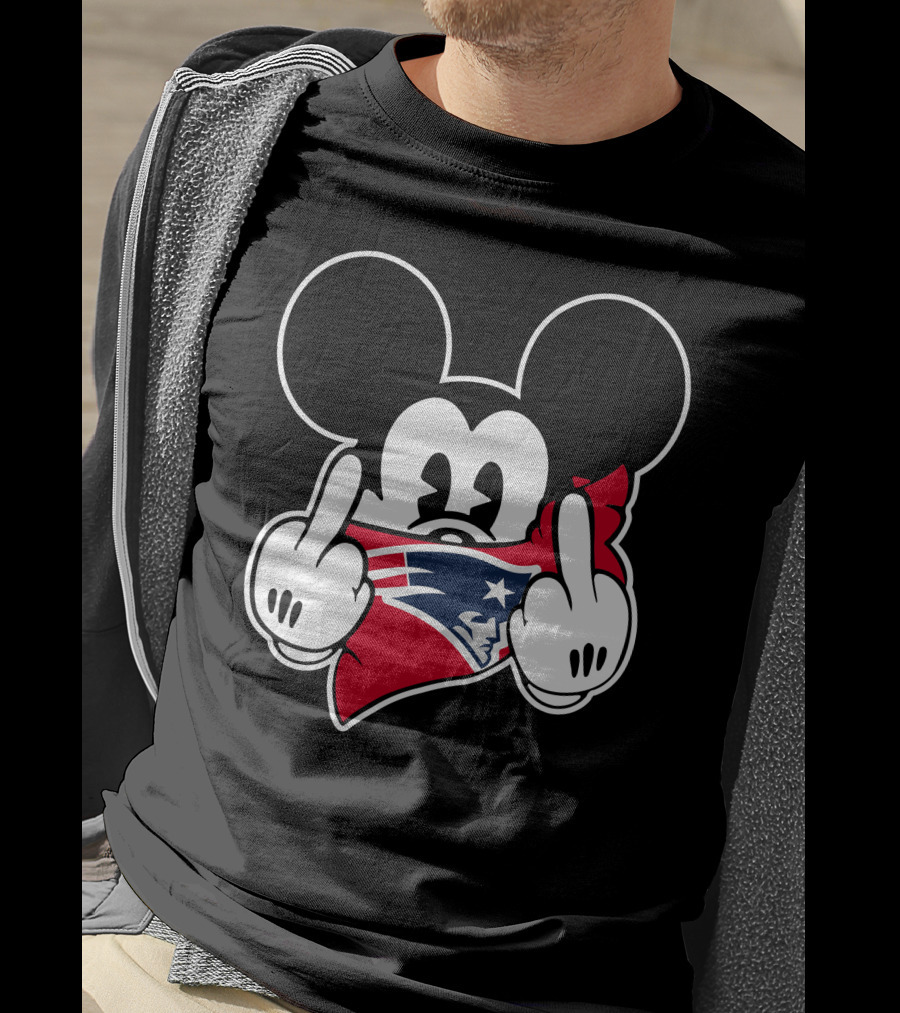 Mickey Patriot Middle Finger Emblem T-Shirt