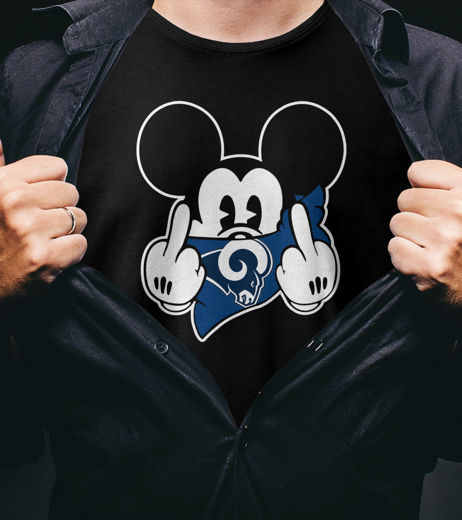 Rams Mickey Mouse L.A. Fan Gesture T-Shirt
