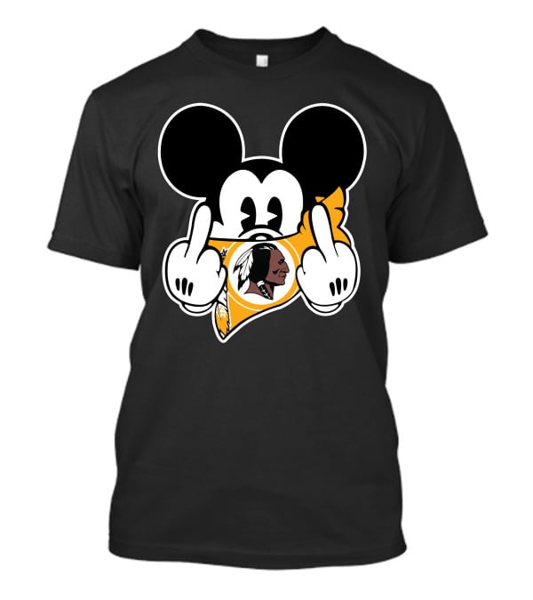 Redskins Mickey Mouse Middle Finger Gesture T-Shirt
