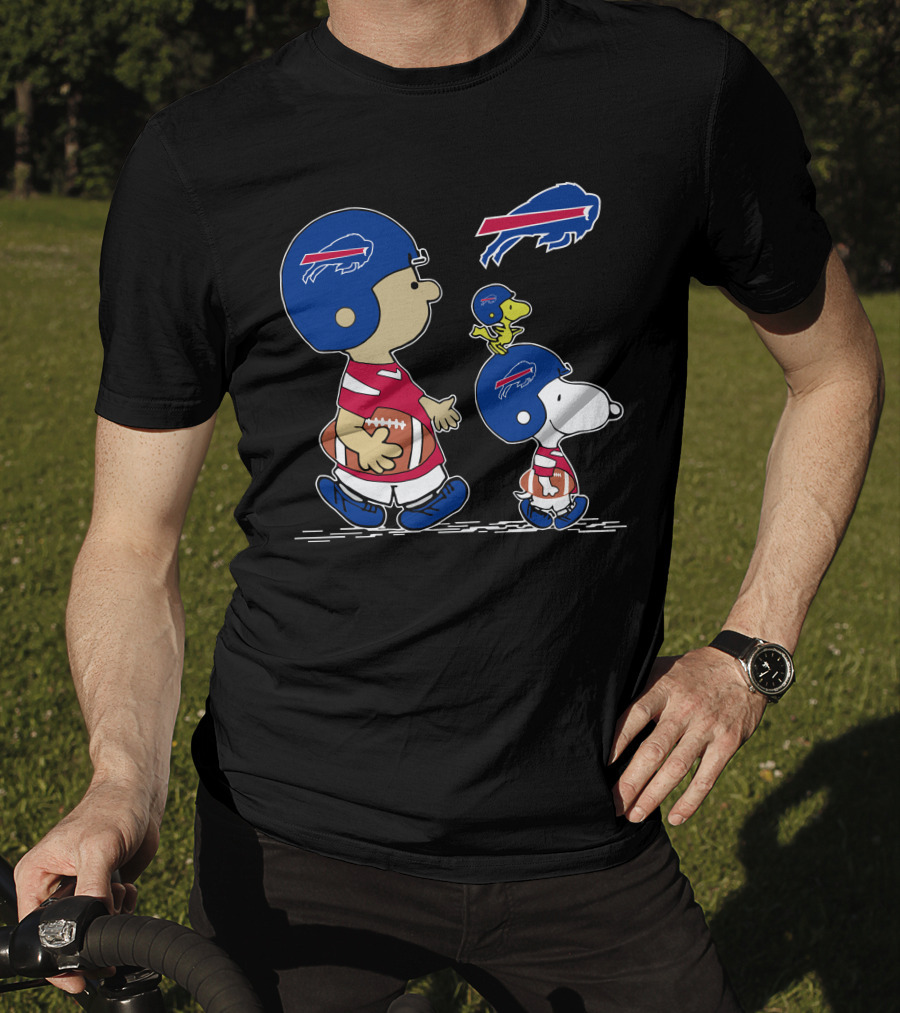 Bills Snoopy Buffalo Football Peanuts Characters T-Shirt