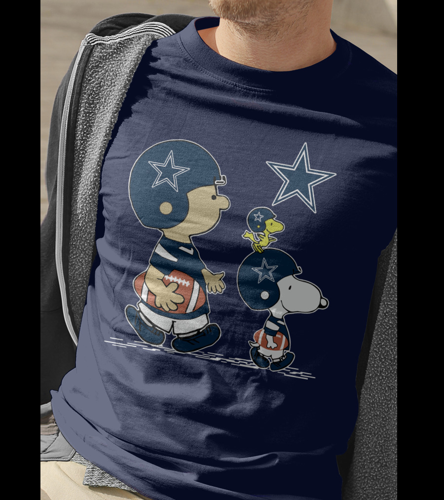 Cowboys Snoopy Football Peanuts Characters Dallas Star T-Shirt