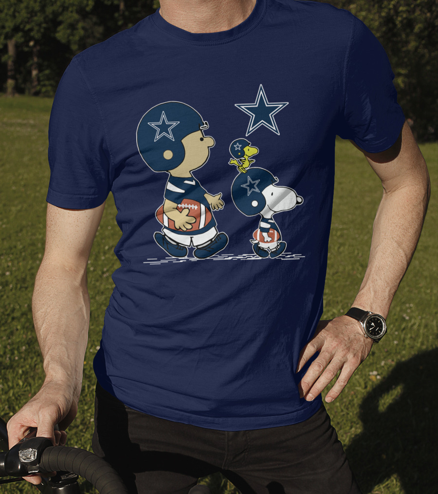 Cowboys Snoopy Football Peanuts Characters Dallas Star T-Shirt
