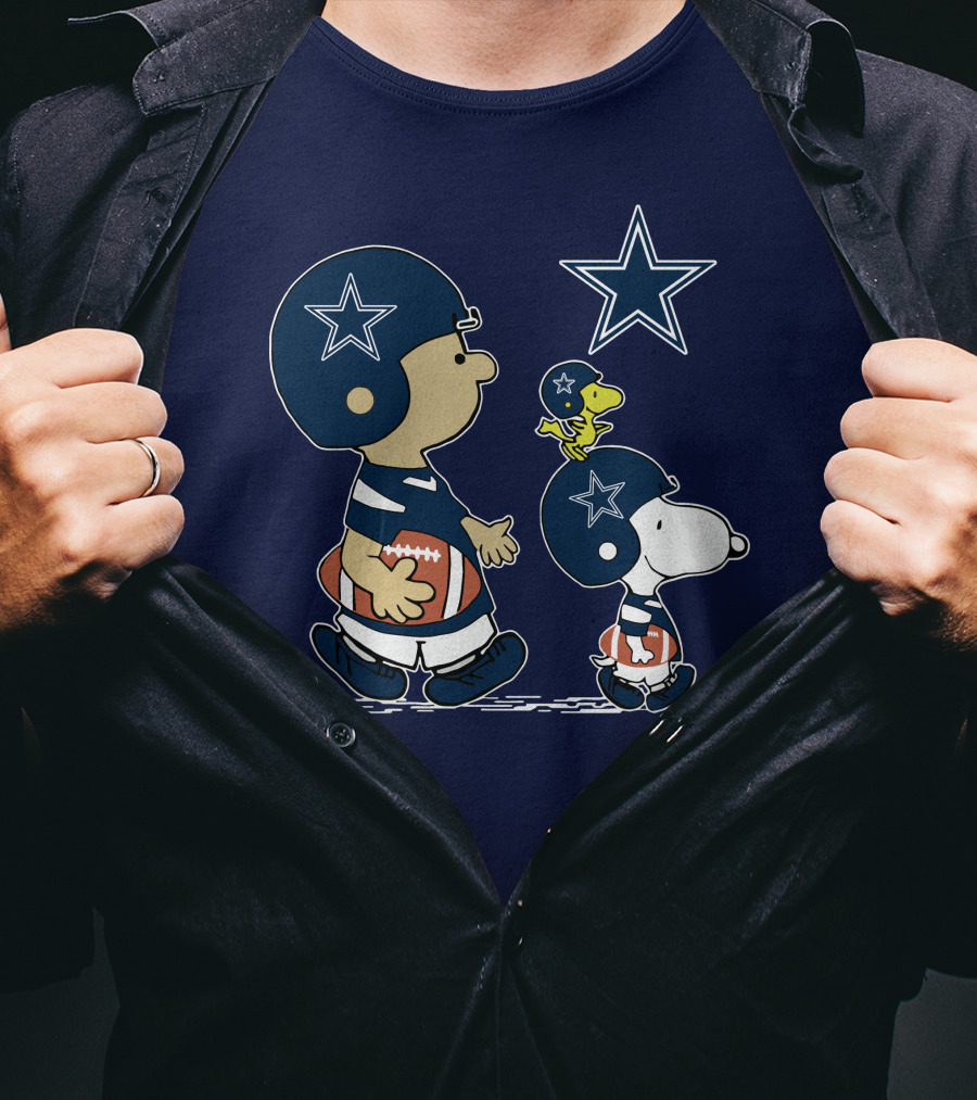 Cowboys Snoopy Football Peanuts Characters Dallas Star T-Shirt