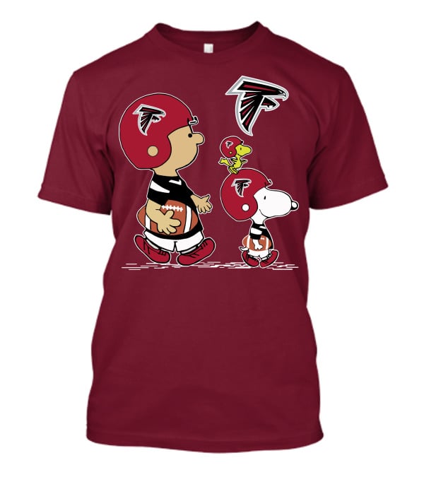 Falcons Snoopy Charlie Brown Woodstock Football Team T-Shirt