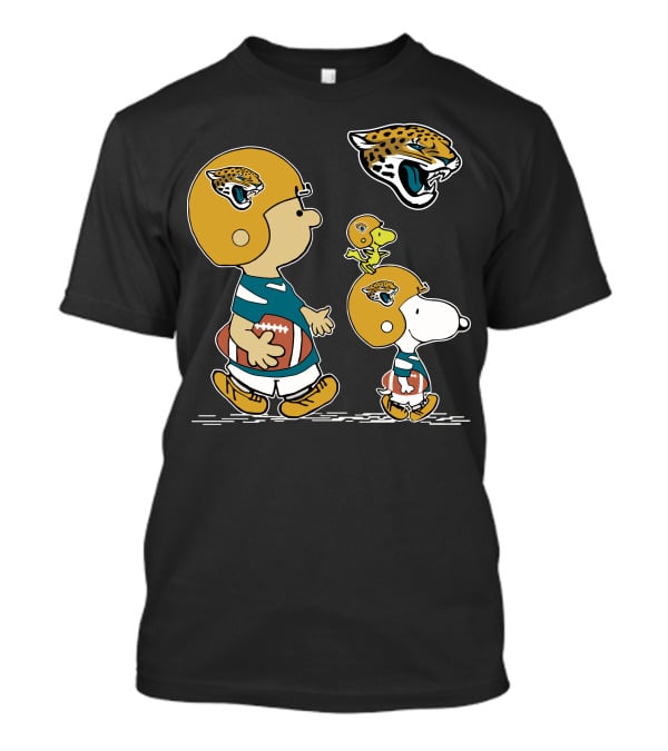 Jaguars Snoopy Charlie Brown Woodstock Football Helmet T-Shirt