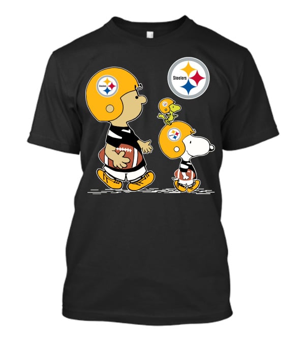Steelers Snoopy Woodstock Charlie Brown Football Game Day Parade T-Shirt