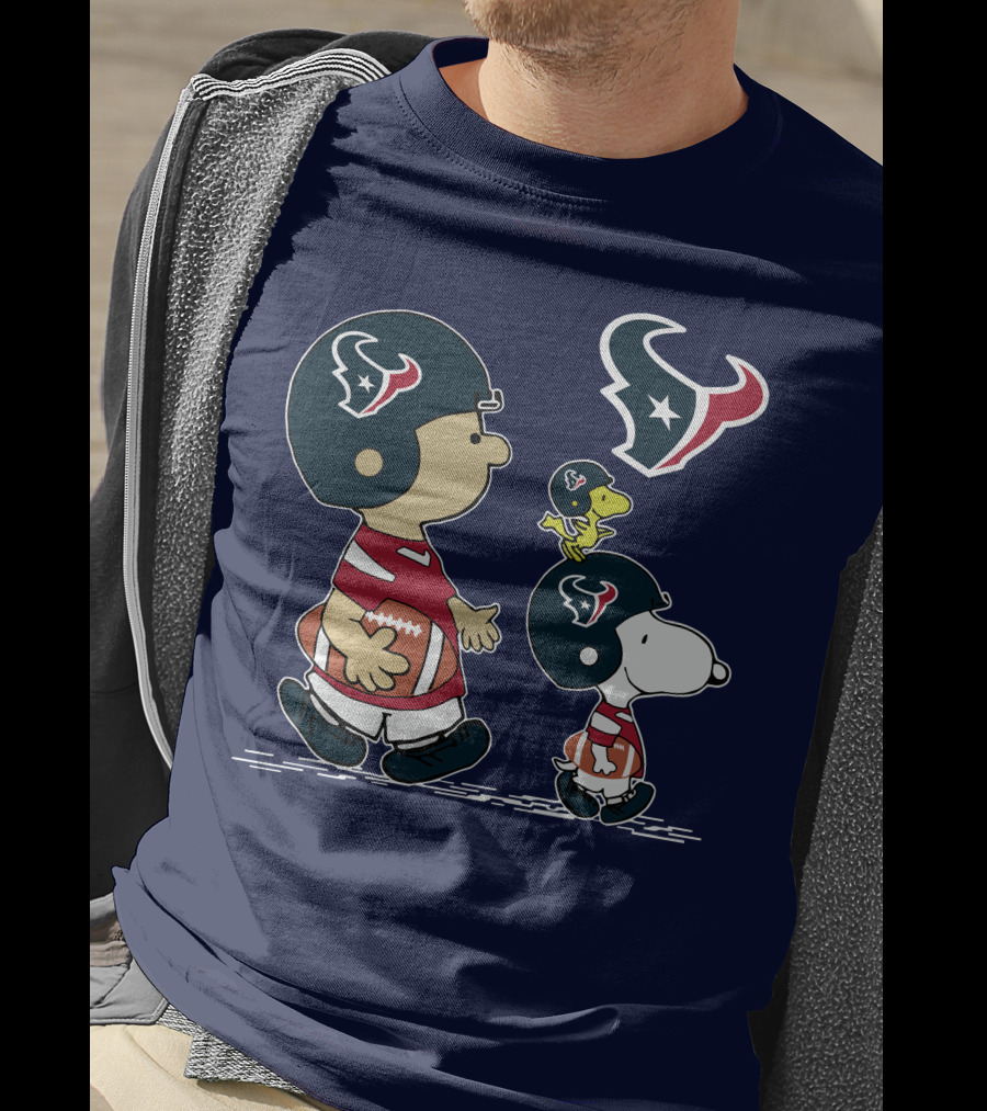 Houston Texans Snoopy And Woodstock Football Team Spirit T-Shirt