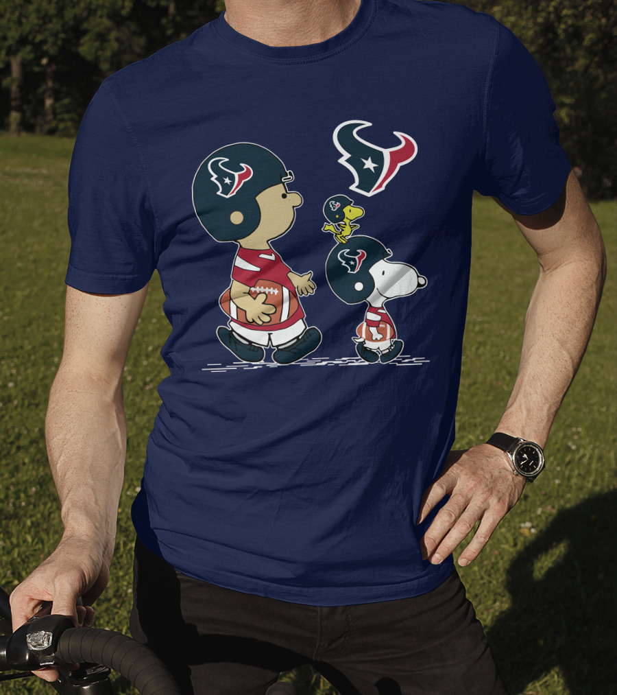 Houston Texans Snoopy And Woodstock Football Team Spirit T-Shirt