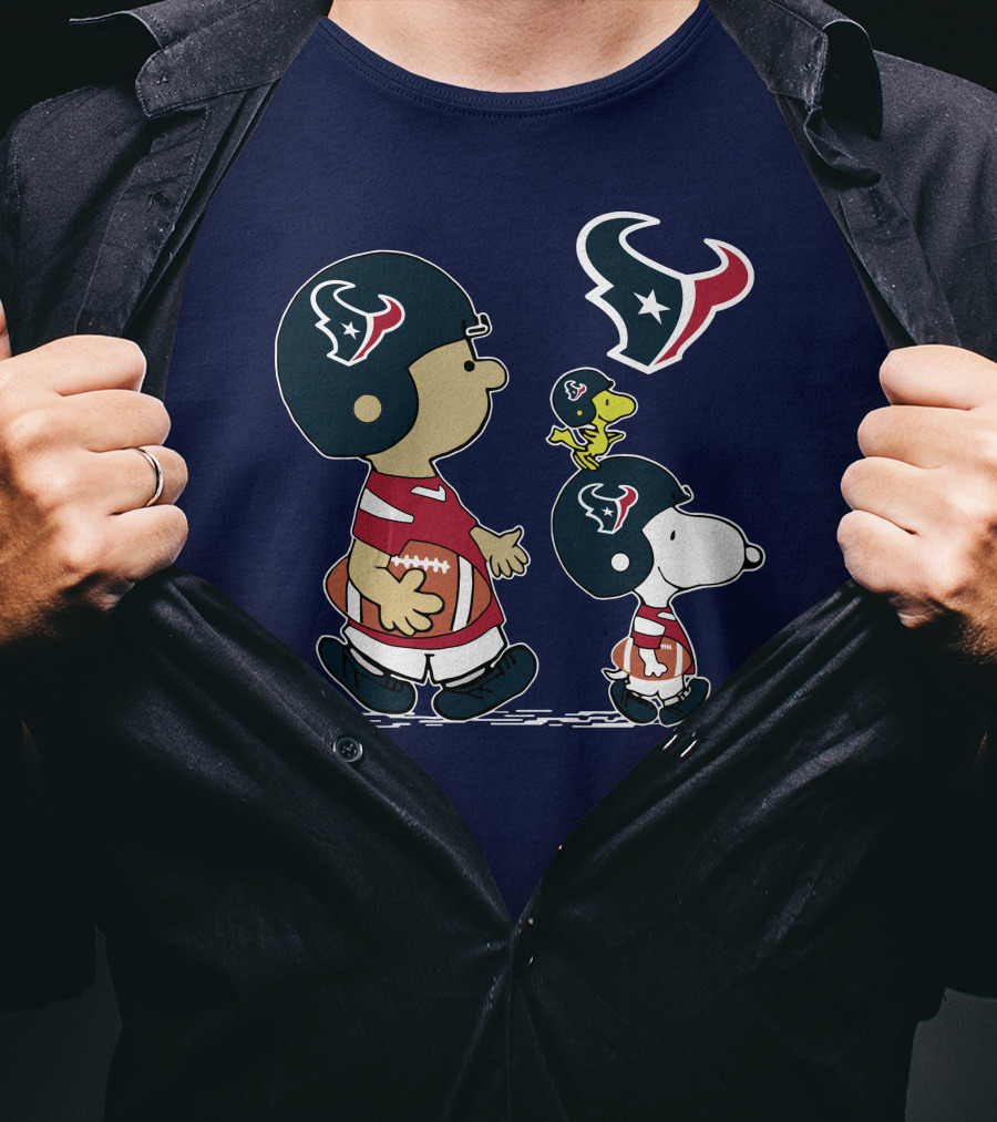 Houston Texans Snoopy And Woodstock Football Team Spirit T-Shirt