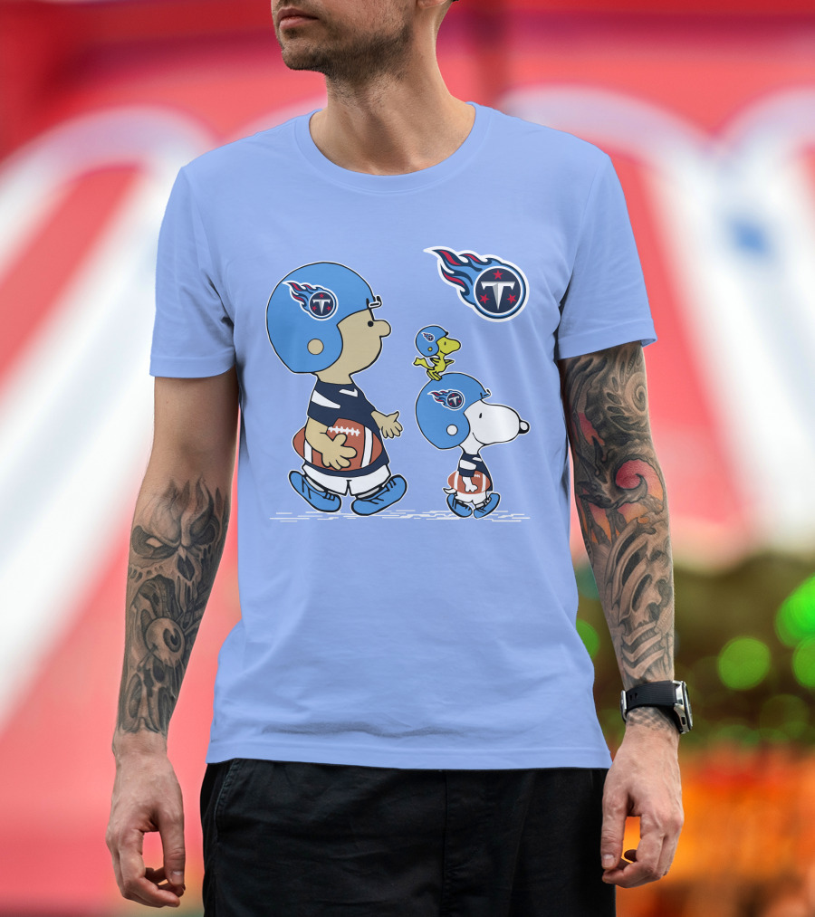 Titans Football Snoopy and Friends Helmet Walk T-Shirt