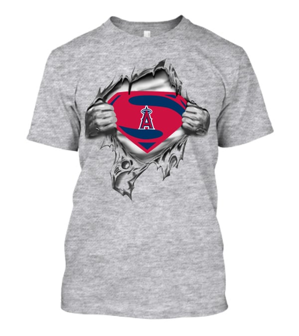 Angels Superman Symbol With Red Shield And Letter A T-Shirt