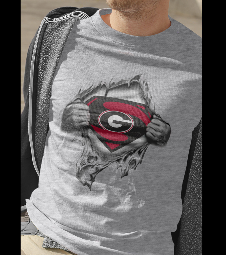 Georgia Bulldogs Super G Superman Logo Mashup T-Shirt