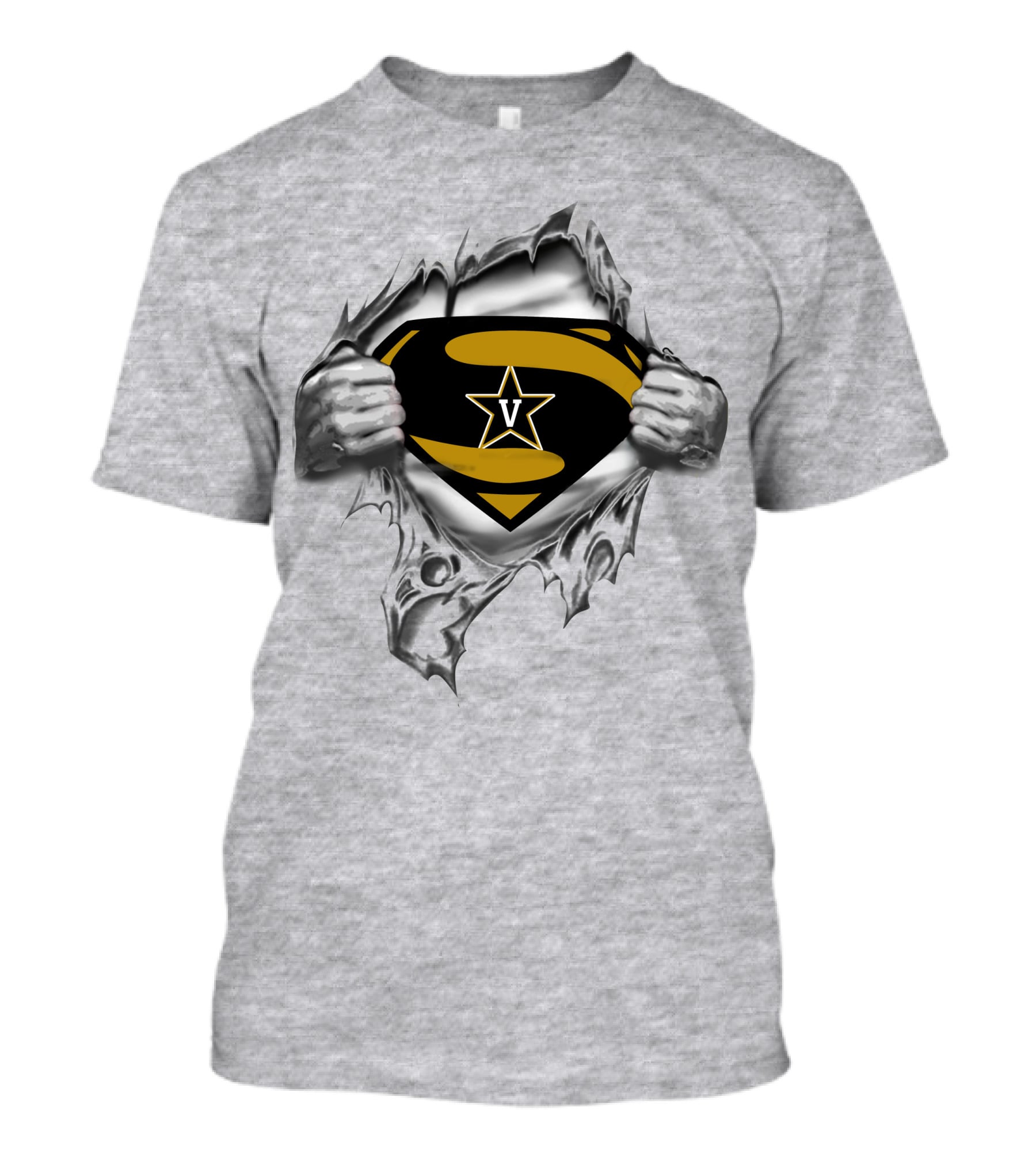 Vanderbilt Star Superhero Symbol Tear T-Shirt