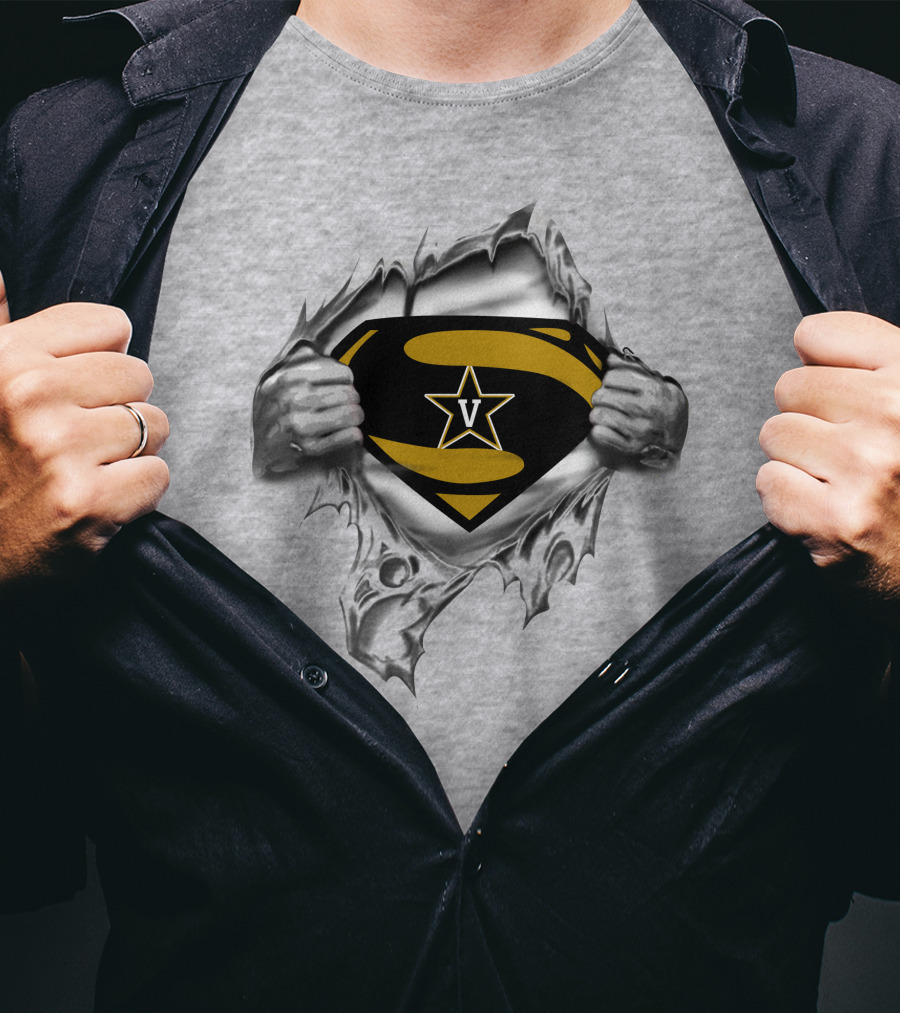 Vanderbilt Star Superhero Symbol Tear T-Shirt
