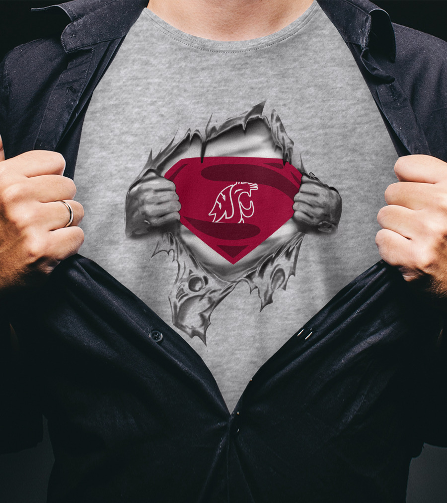 Washington State Cougars Superman T-Shirt