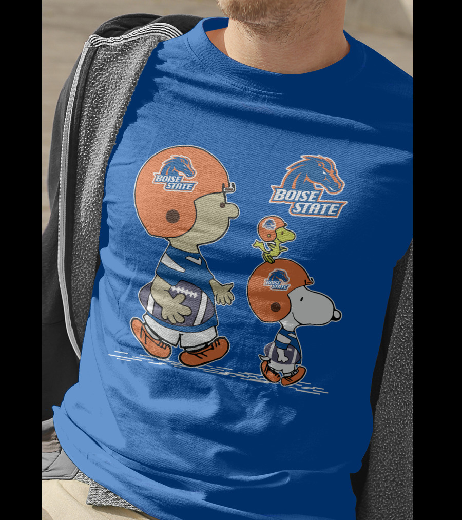 Boise State Broncos Peanuts Football Snoopy And Friends T-Shirt
