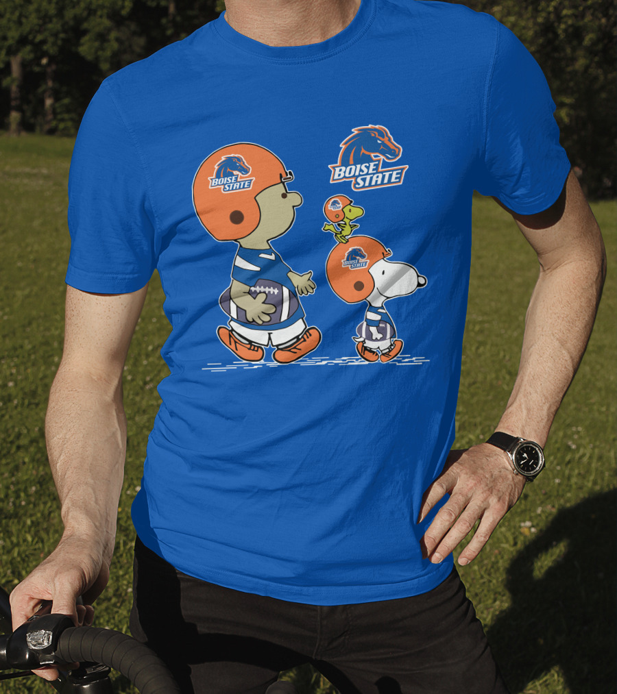 Boise State Broncos Peanuts Football Snoopy And Friends T-Shirt