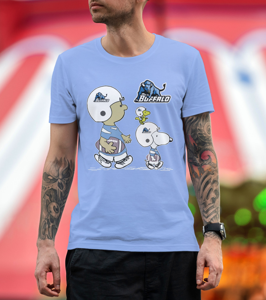 Buffalo Snoopy Helmet Football Team Peanuts Characters T-Shirt