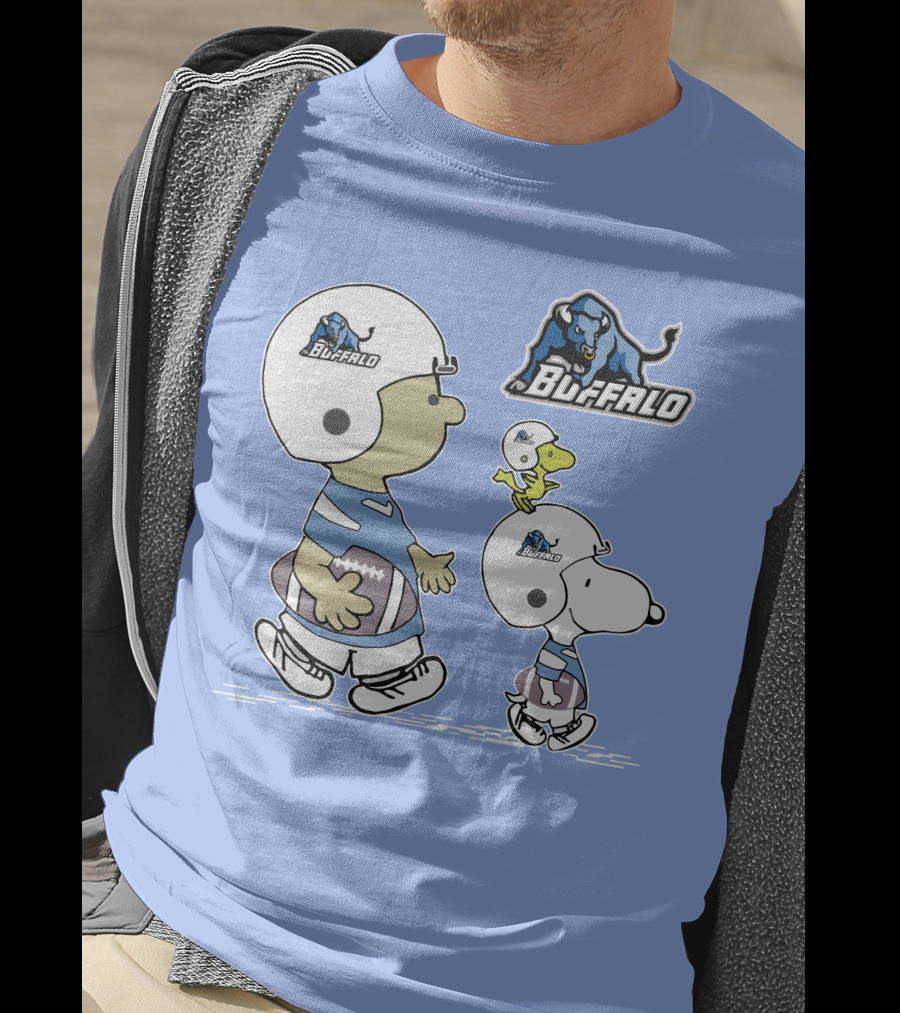 Buffalo Snoopy Helmet Football Team Peanuts Characters T-Shirt